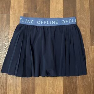 aerie pleated navy skort